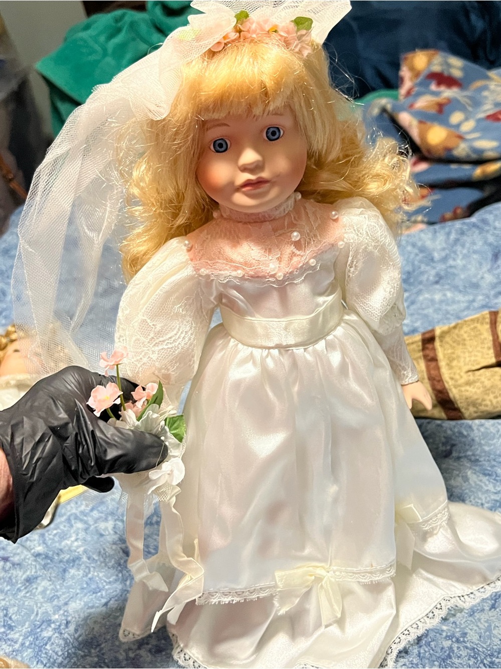 Vintage Porcelain Bride Collector Doll